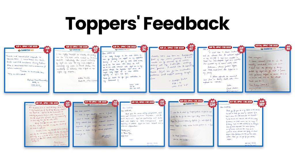 Toppers Feedback from UPSC CSE 2025